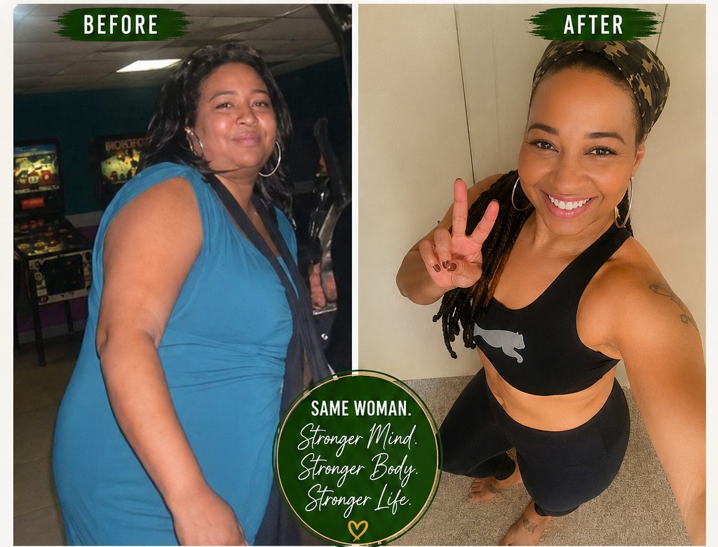 Coach Cre's 100-pound transformation — before and after